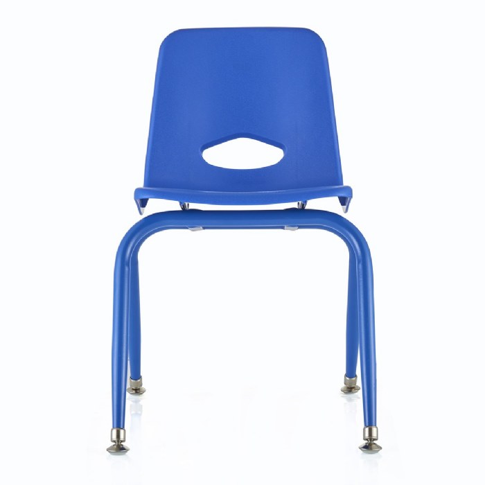 Alternate Image #1 of Tapered Leg Stackable Chair - 13.5" Seat Height - Blue