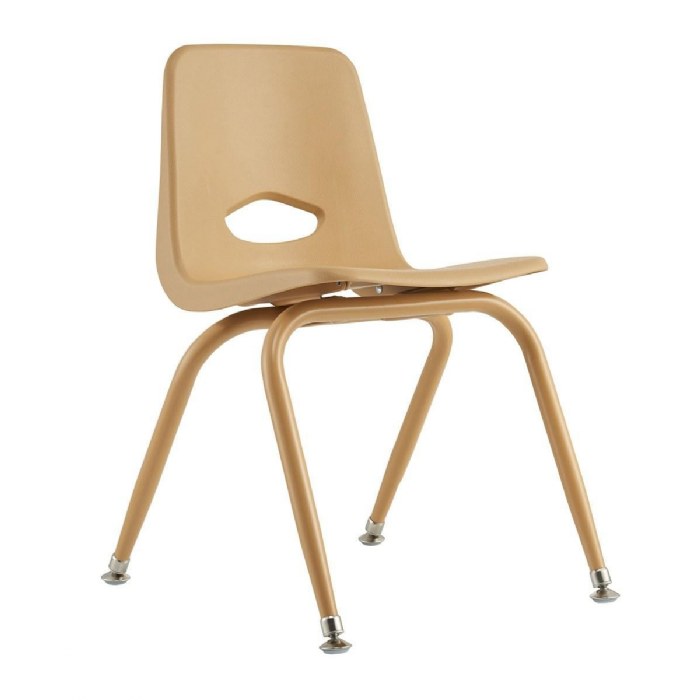Primary Image of Tapered Leg Stackable Chair - 13.5" Seat Height - Natural