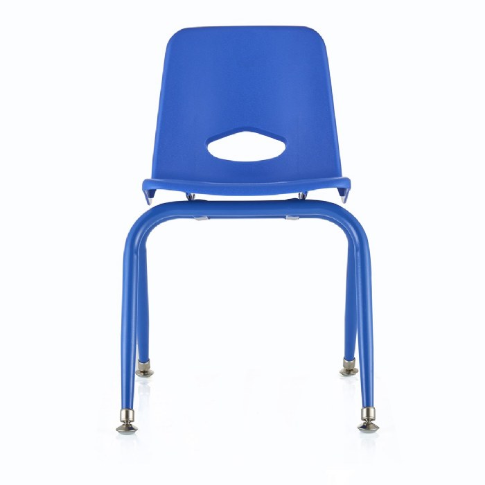 Alternate Image #1 of Tapered Leg Stackable Chair - 15.5" Seat Height - Blue