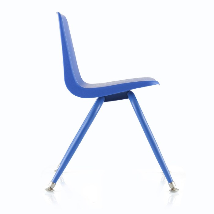 Alternate Image #1 of Tapered Leg Stackable Chair - 15.5" Seat Height - Blue