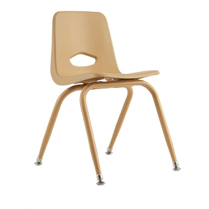 Primary Image of Tapered Leg Stackable Chair - 15.5" Seat Height - Natural