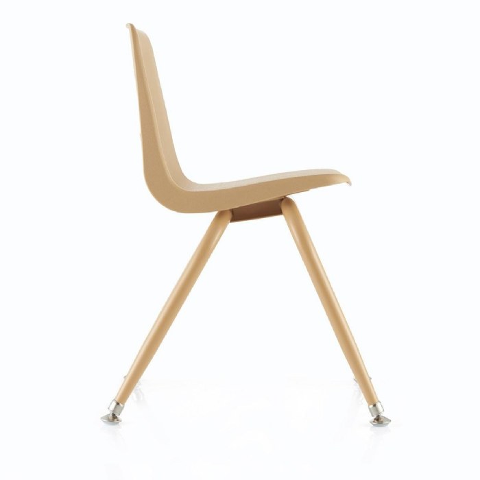 Alternate Image #1 of Tapered Leg Stackable Chair - 15.5" Seat Height - Natural