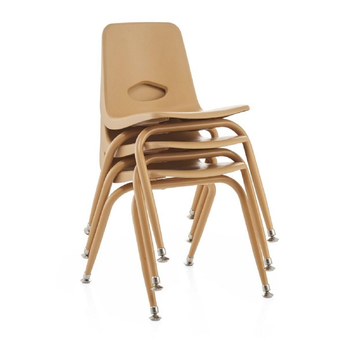 Alternate Image #1 of Tapered Leg Stackable Chair - 15.5" Seat Height - Natural