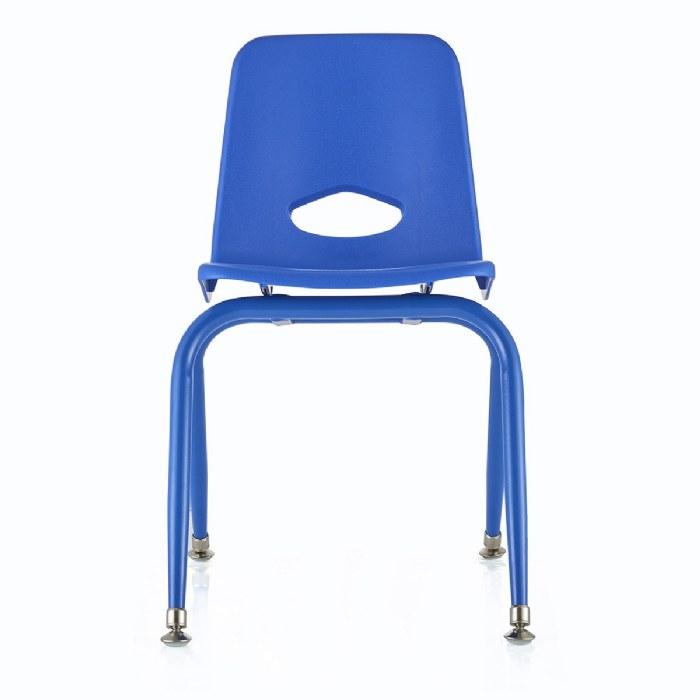Alternate Image #1 of Nature Color Tapered Leg Stackable Chair With 17.5" Seat Height Teacher Chair - Blue