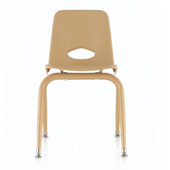 Alternate Image #1 of Nature Color Tapered Leg Stackable Chair With 17.5" Seat Height Teacher Chair - Natural