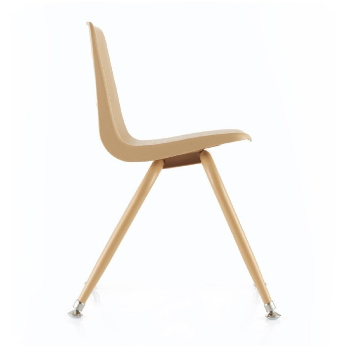Alternate Image #1 of Nature Color Tapered Leg Stackable Chair With 17.5" Seat Height Teacher Chair - Natural