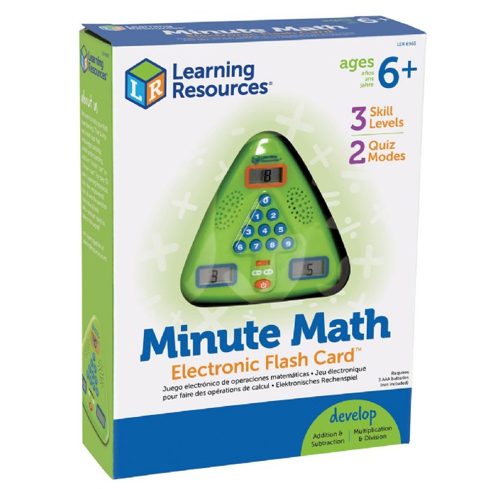Alternate Image #1 of Minute Math Electronic Flash Card&trade;