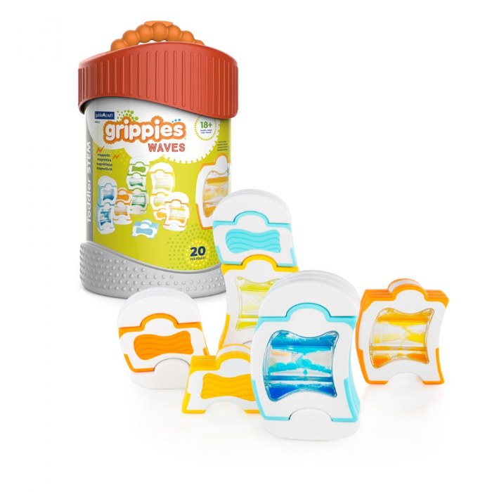 Primary Image of Grippies&reg; Waves STEM Magnetic Building Set - 20 Pieces
