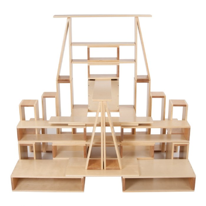 Primary Image of Birch Wood Hollow Block Set - 40 Pieces