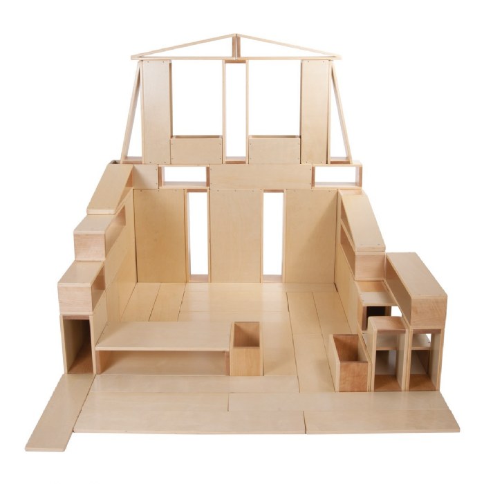 Primary Image of Birch Wood Hollow Block Set - 60 Pieces