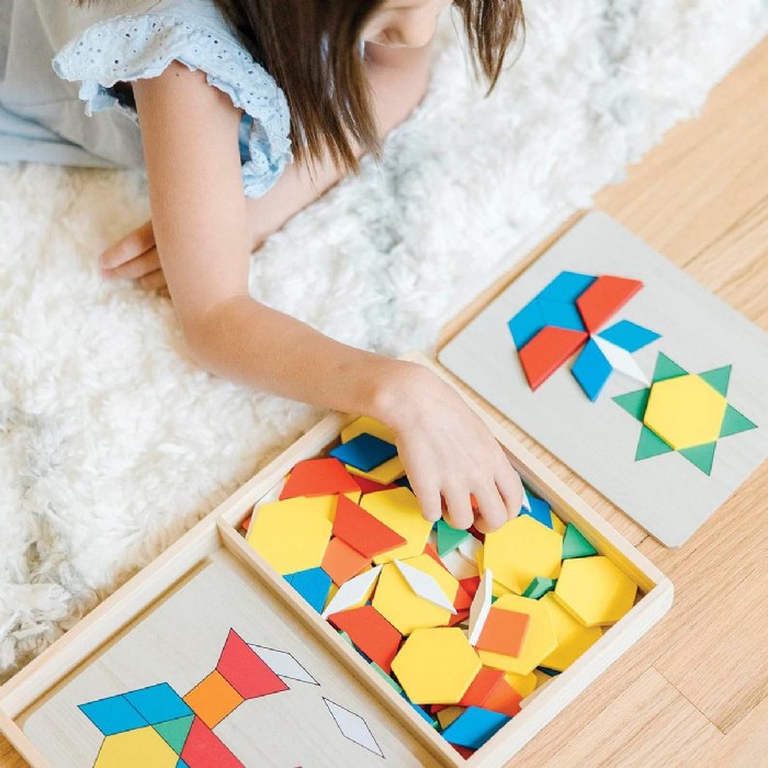 Alternate Image #1 of Pattern Blocks & Boards with Wooden Shape Blocks