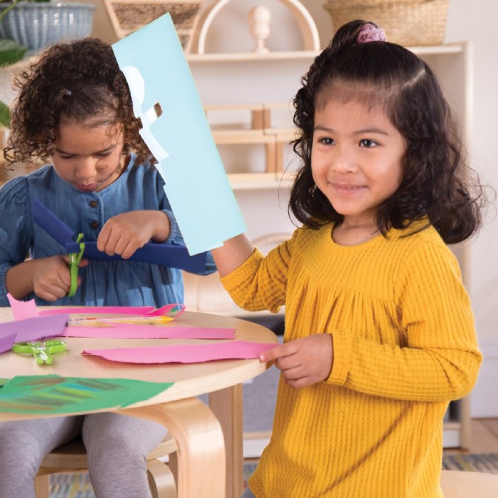 Alternate Image #1 of Natural Color 24" Round Nordic Table and 4 Stools