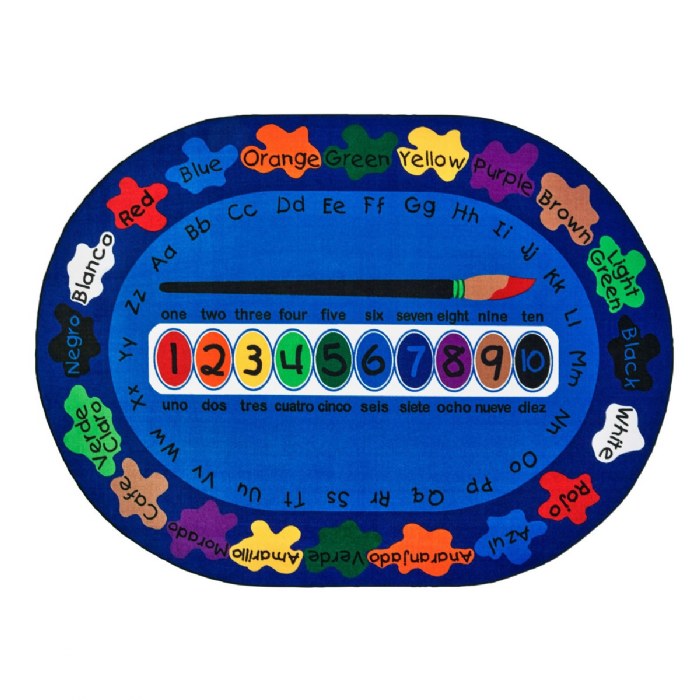 Primary Image of Bilingual Paint By Numero Carpets - Oval