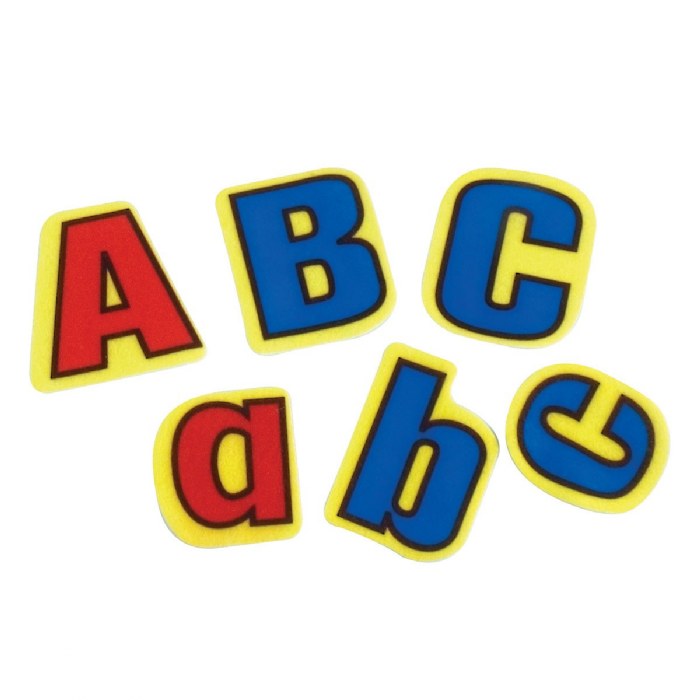 Alternate Image #1 of Uppercase and Lowercase Felt Letters - English and Spanish Alphabets - 118 Pieces