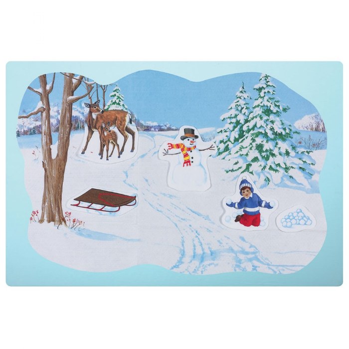 Primary Image of Seasons Changing Flannel Board Pre-Cut Felt Set - Winter Scene