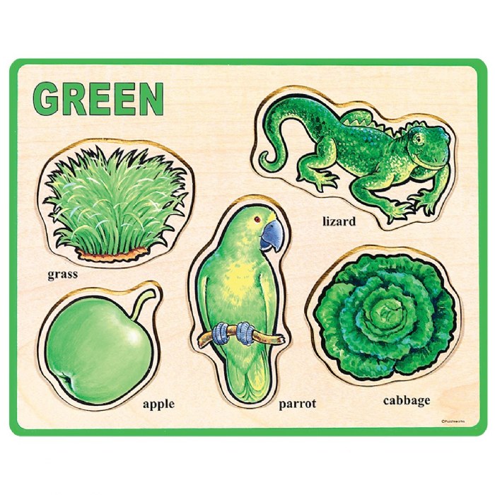 Alternate Image #1 of Wooden Colors and Words Puzzles - Set of 8