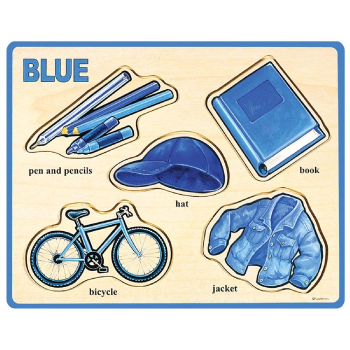 Alternate Image #1 of Wooden Colors and Words Puzzles - Set of 8