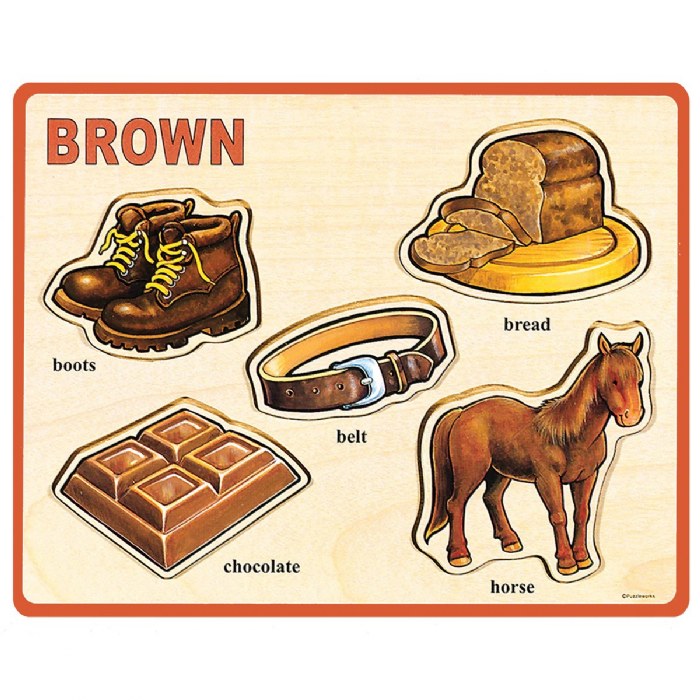 Alternate Image #1 of Wooden Colors and Words Puzzles - Set of 8
