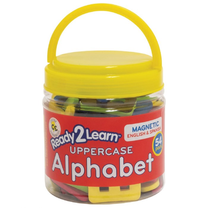 Alternate Image #1 of Bilingual Magnetic Foam Alphabet English and Spanish - Uppercase