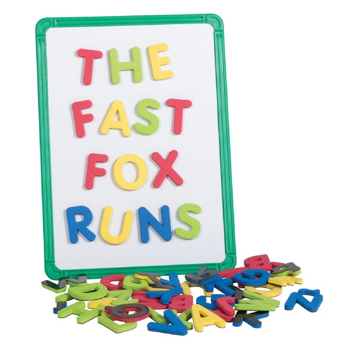 Alternate Image #1 of Bilingual Magnetic Foam Alphabet English and Spanish - Uppercase