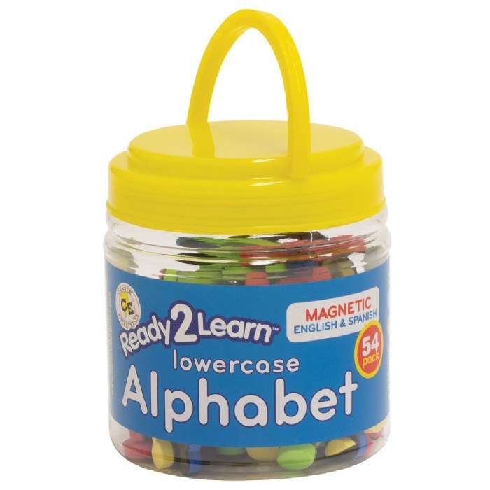 Alternate Image #1 of Bilingual Magnetic Foam Alphabet English and Spanish- Lowercase