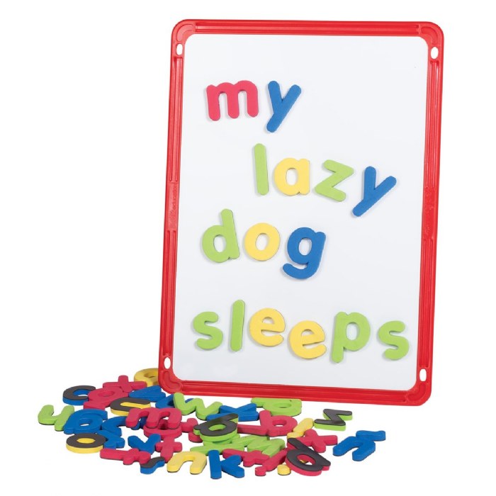 Alternate Image #1 of Bilingual Magnetic Foam Alphabet English and Spanish- Lowercase