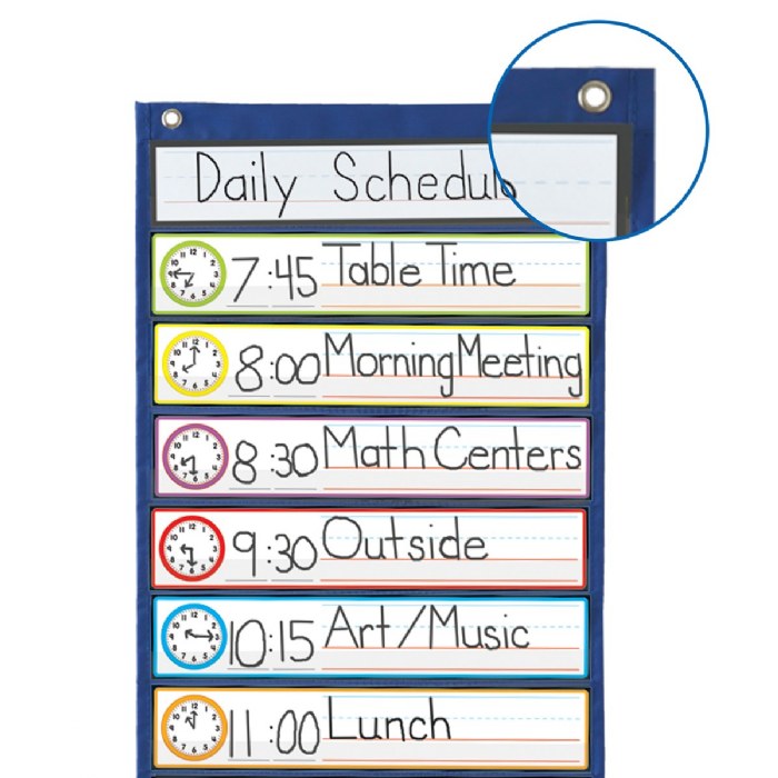 Alternate Image #1 of Deluxe Scheduling Pocket Chart