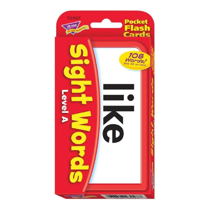 Alternate Image #1 of Sight Word Flash Cards