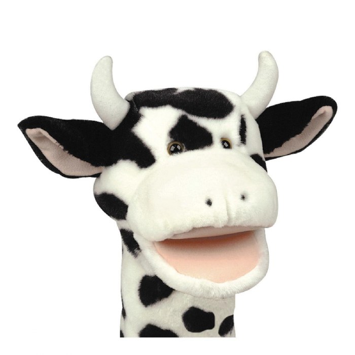 Alternate Image #1 of Plush Bigmouth Cow Hand Puppets