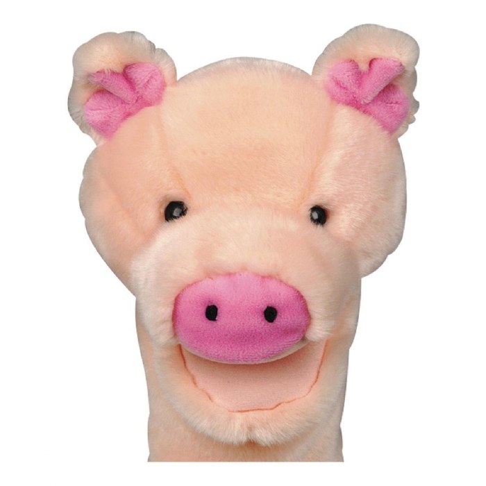 Alternate Image #1 of Plush Bigmouth Pig Hand Puppets