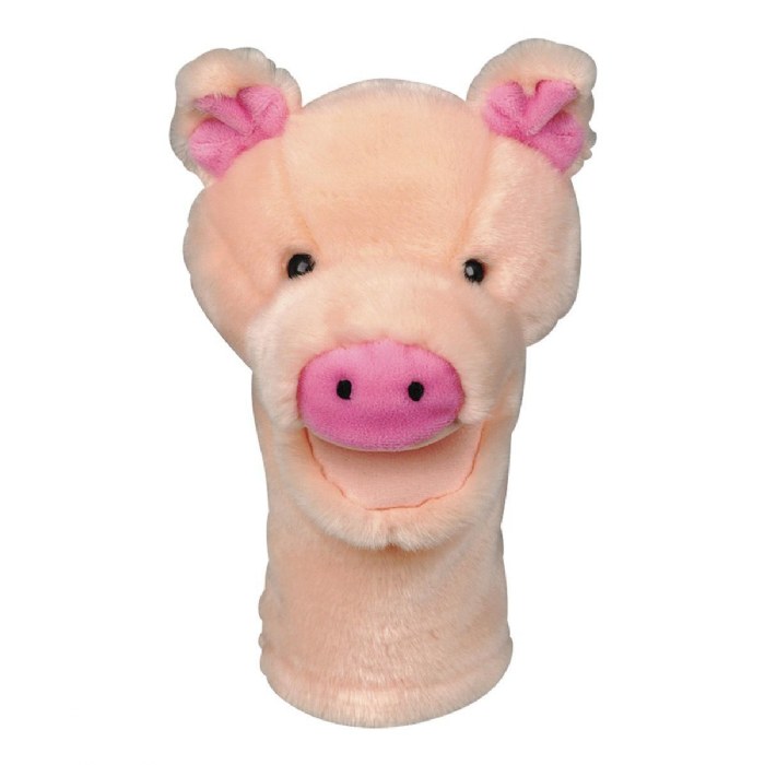 Primary Image of Plush Bigmouth Pig Hand Puppets