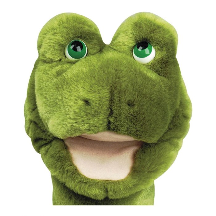 Alternate Image #1 of Plush Bigmouth Frog Hand Puppets