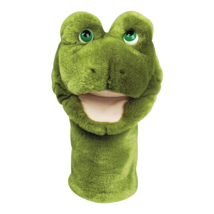 Primary Image of Plush Bigmouth Frog Hand Puppets