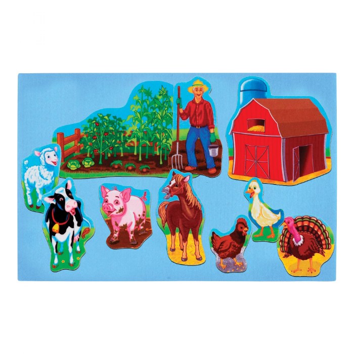 Alternate Image #1 of Old MacDonald Bilingual Rhymes Felt Set - 10 Pieces