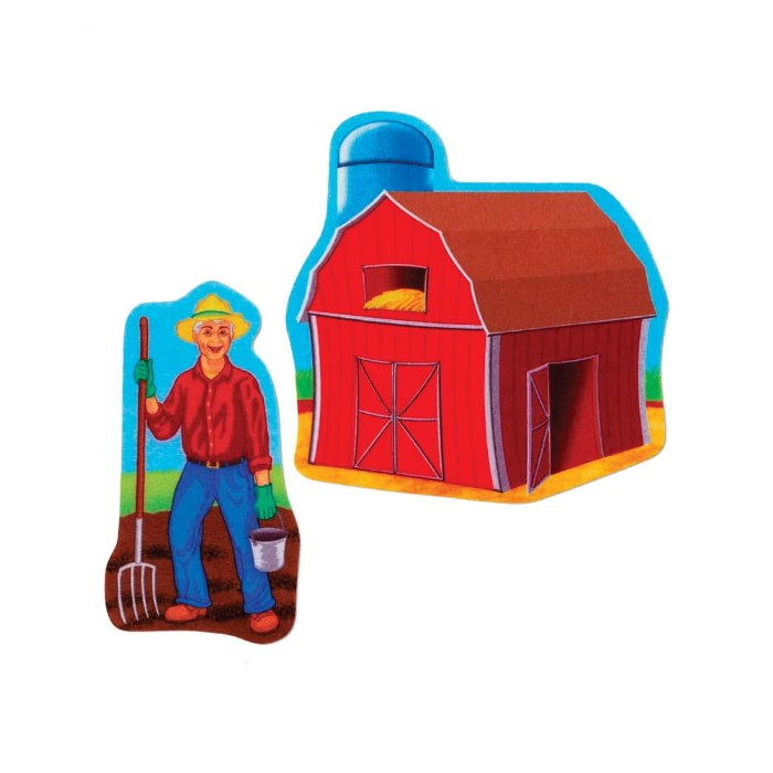 Alternate Image #1 of Old MacDonald Bilingual Rhymes Felt Set - 10 Pieces