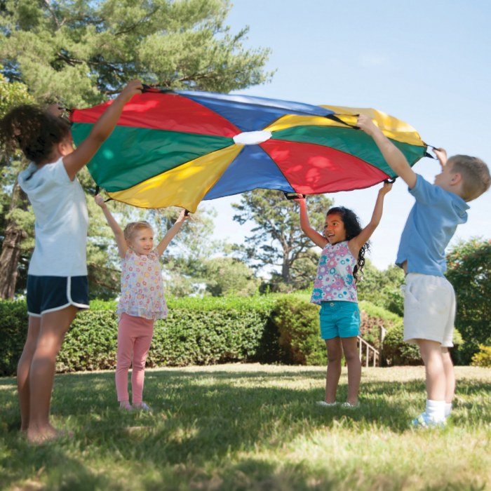 Alternate Image #1 of Rainbow Parachute with 8 Handles