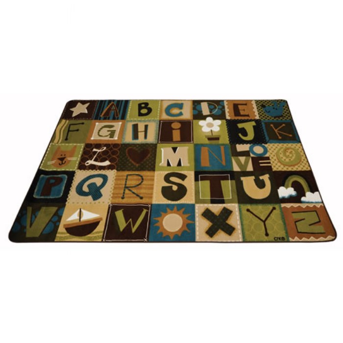 Alternate Image #1 of Nature Alphabet Blocks Carpet - 8'4"x 13'4"