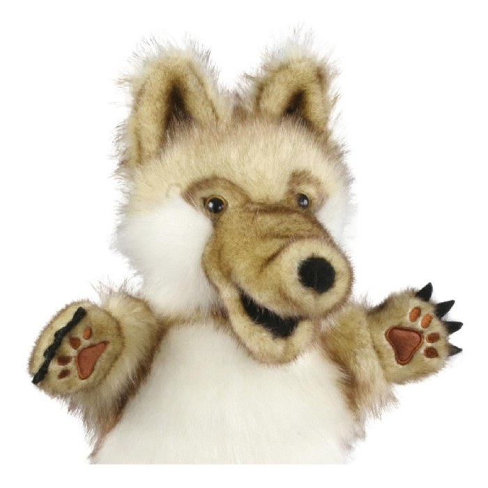 Alternate Image #1 of Plush Wolf Hand Puppet for Dramatic Play