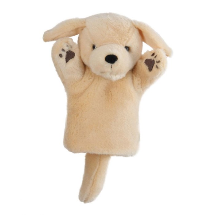 Primary Image of Plush Yellow Labrador Puppy Hand Puppet