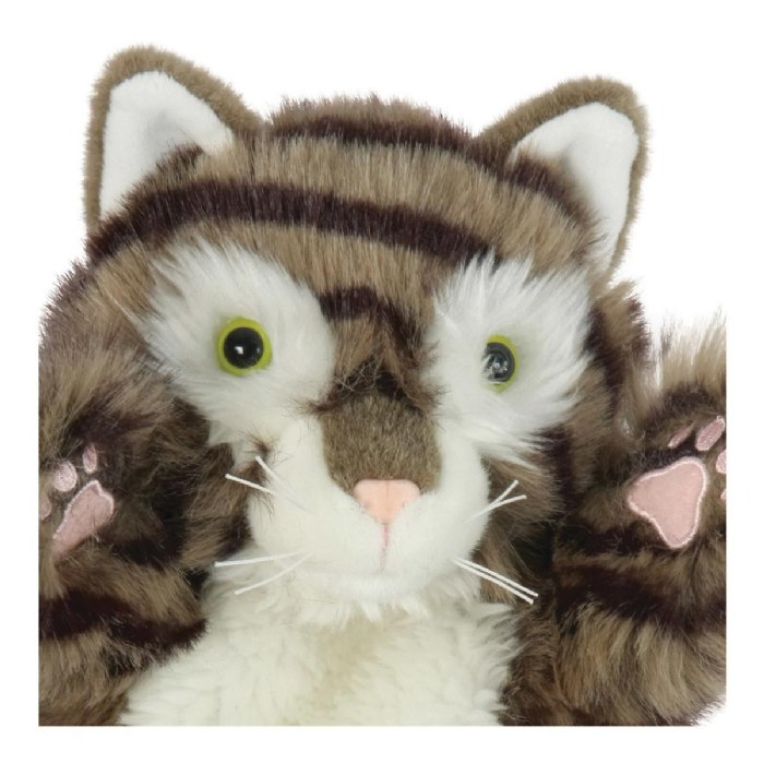 Alternate Image #1 of Plush Tabby Cat Hand Puppet