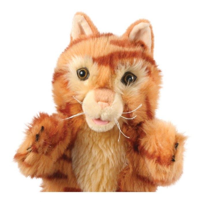 Alternate Image #1 of Plush Ginger Cat Hand Puppet