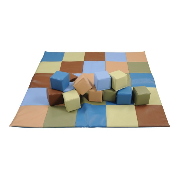 Alternate Image #1 of Woodland Patchwork Crawley Mat and Blocks Set