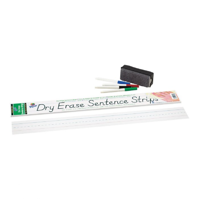Primary Image of Dry Erase Sentence Strips - White - Pack of 30