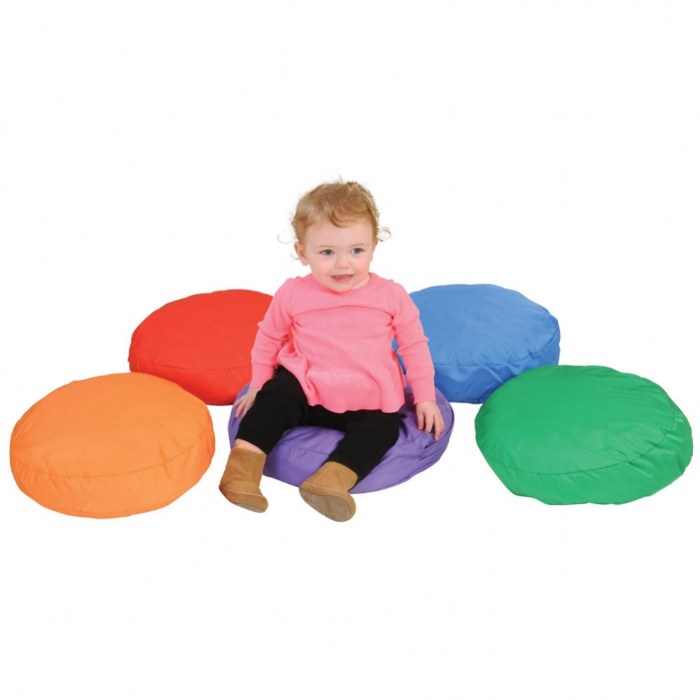 Alternate Image #1 of Colorful Round Soft Pillows - Set of 5