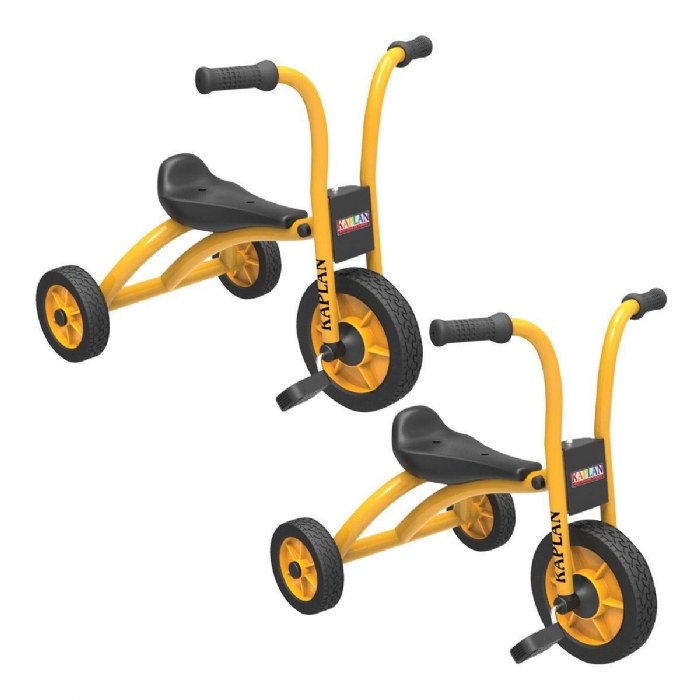 Primary Image of Kaplan Pedal Trike - Yellow/Black - Set of 2