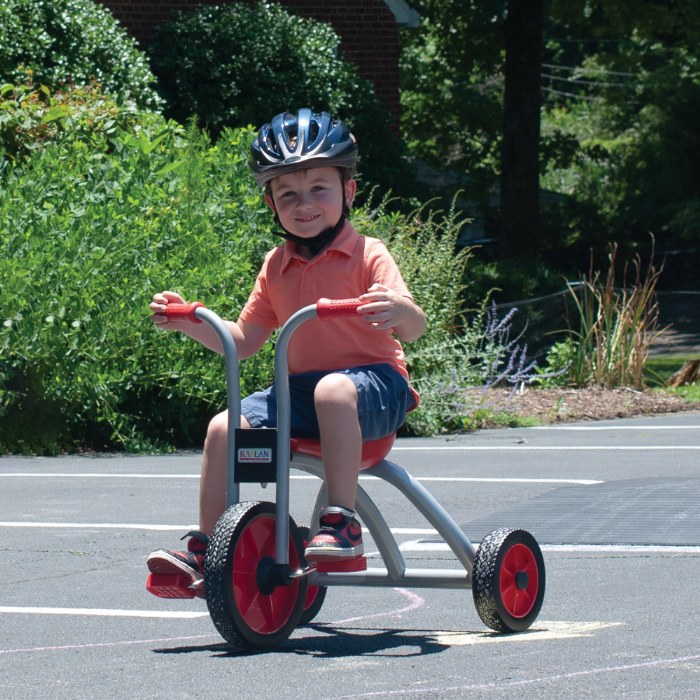 Alternate Image #1 of Kaplan Pedal Trike - Red/Silver - Single