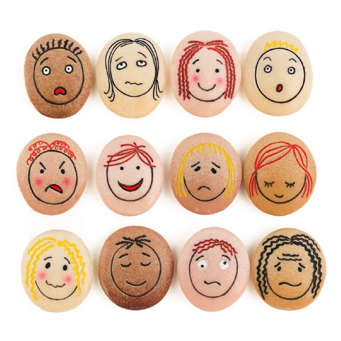 Primary Image of Tactile Facial Expressions Emotion Stones - 12 Pieces