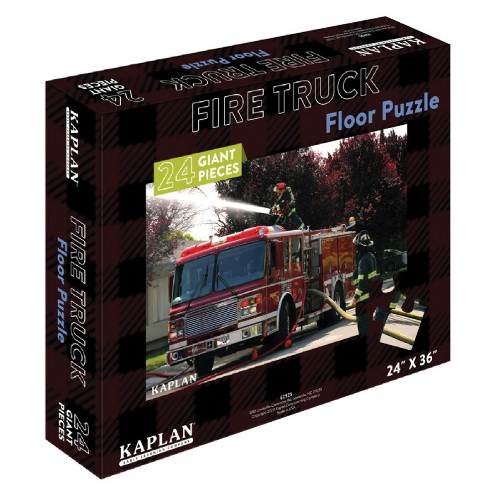 Alternate Image #1 of Fire Truck Floor Puzzle - 24 Pieces