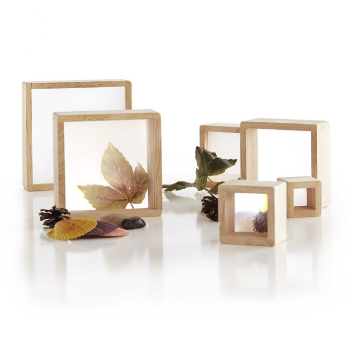 Alternate Image #1 of Wooden Magnification Stacking Blocks - 6 Pieces