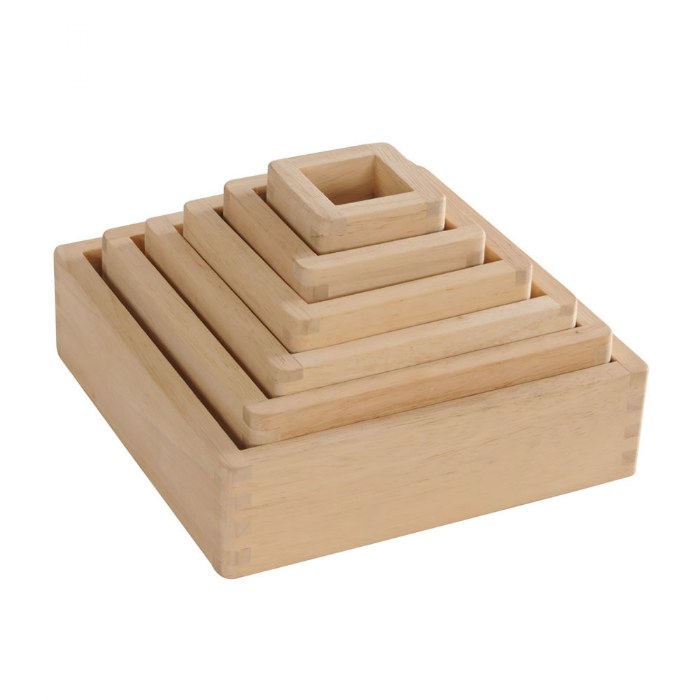 Alternate Image #1 of Wooden Magnification Stacking Blocks - 6 Pieces